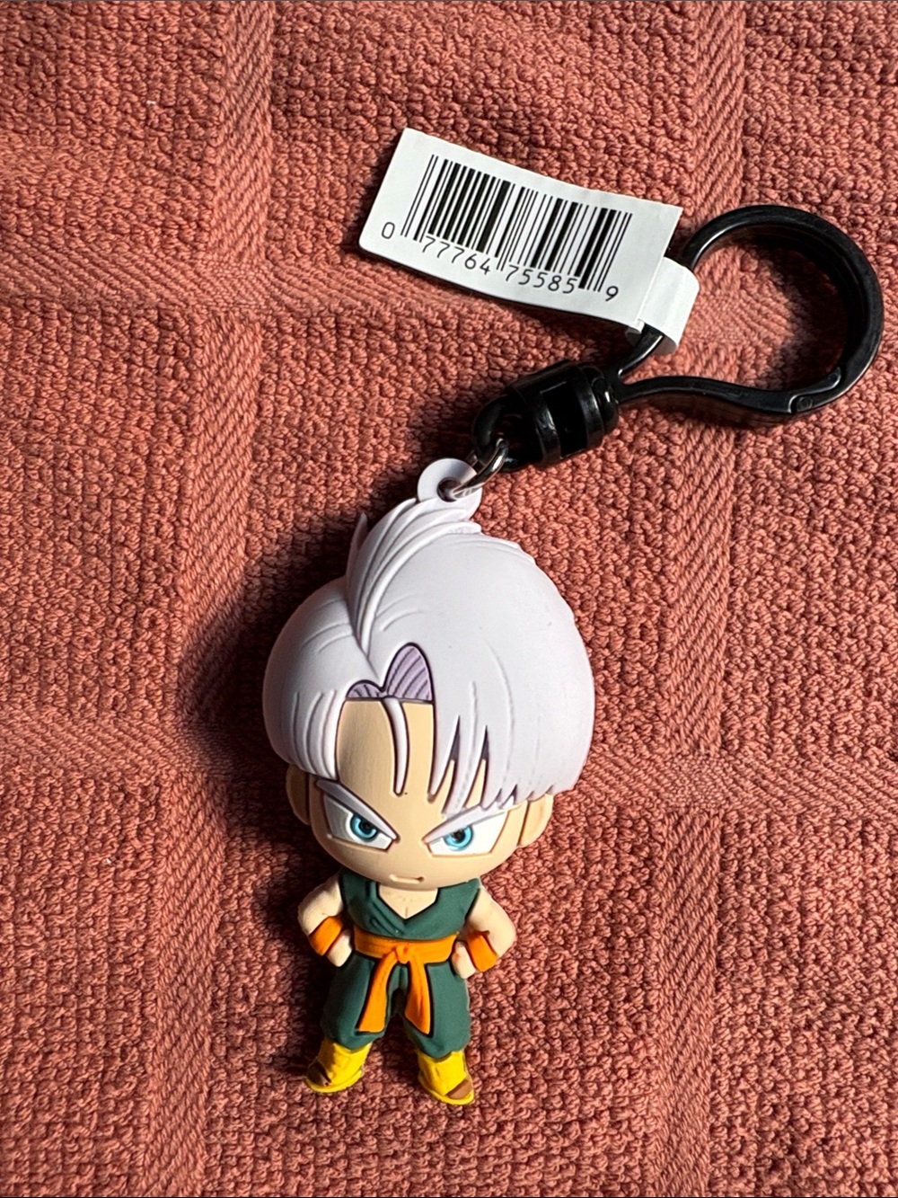 Funko Keychain - White Hair, Green Outfit, Orange & Yellow Accents